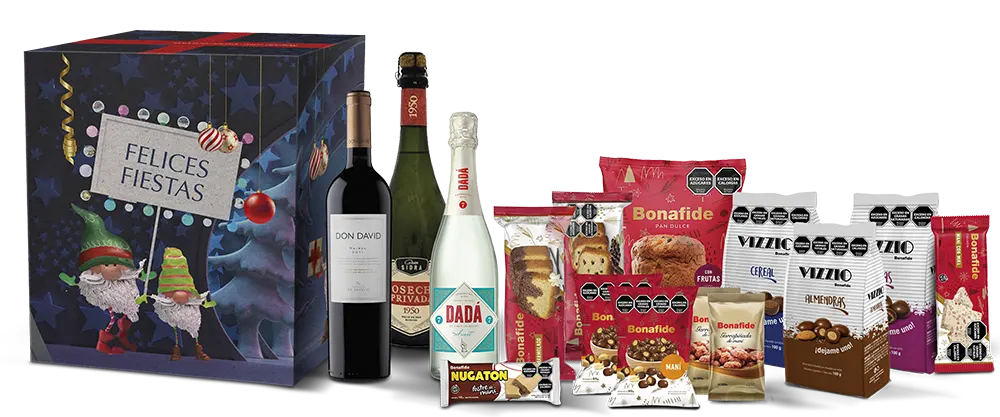 Caja Navideña Azul para regalo empresarial