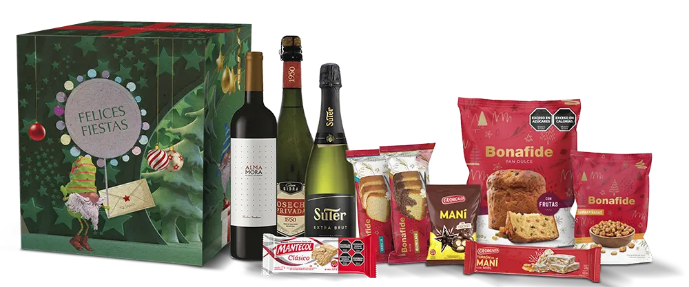 Caja Navideña Verde para regalo empresarial